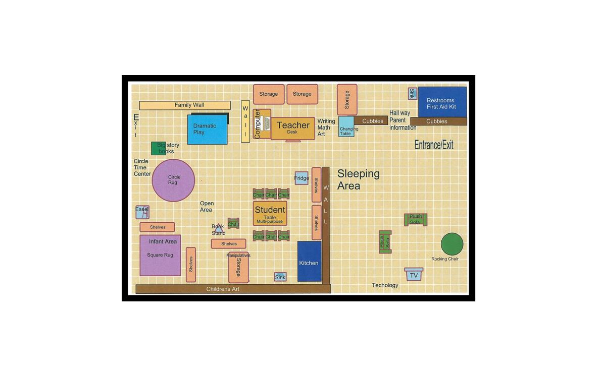 Susy's family childcare classroom layout